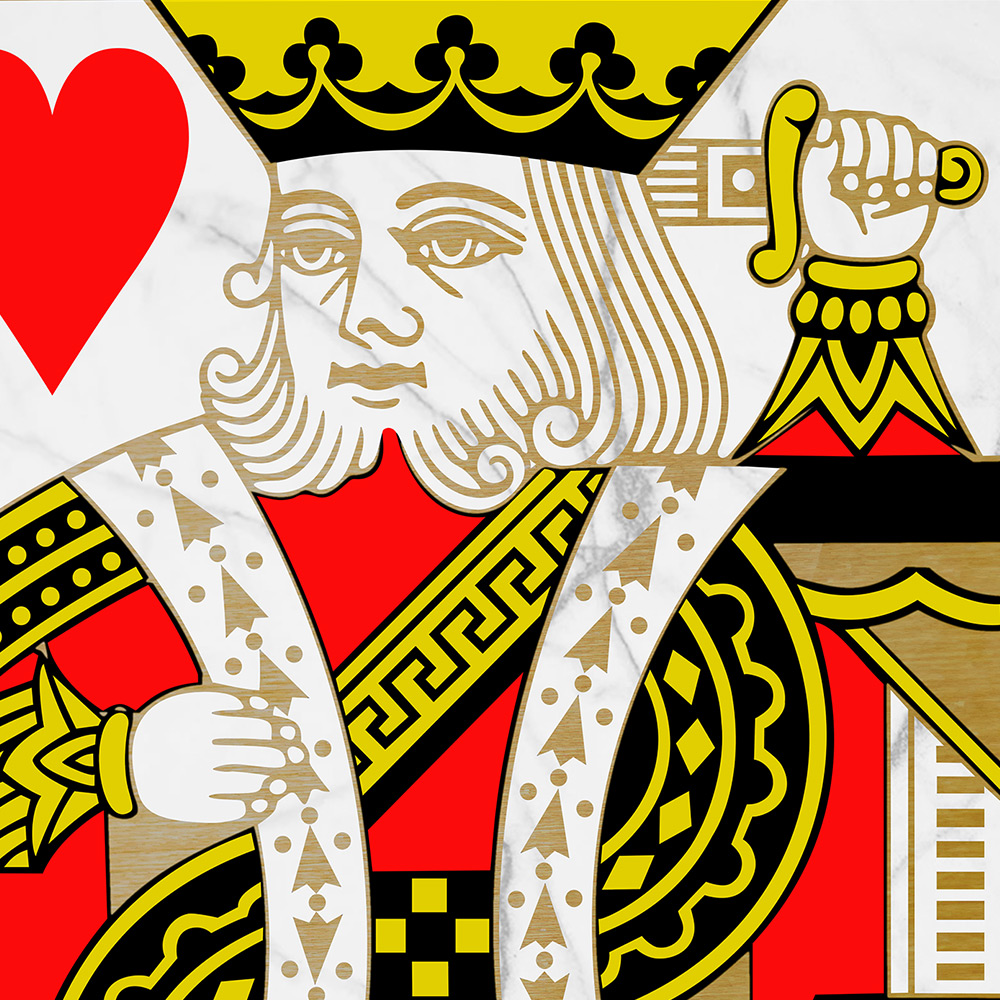 King of Hearts Canvas Wall Art